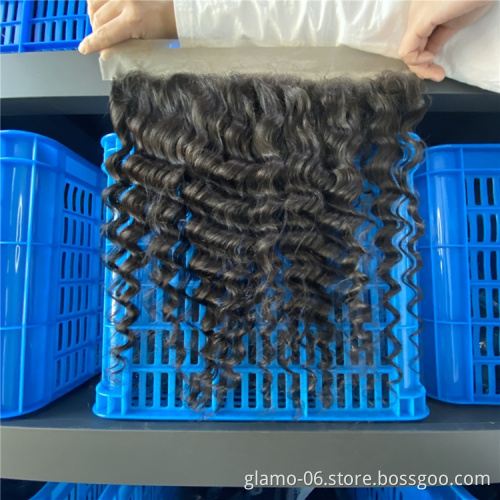 Illusion raw indian cambodian perruque thin skin lace front brazilian loose wave 13x4 18 inch frontals